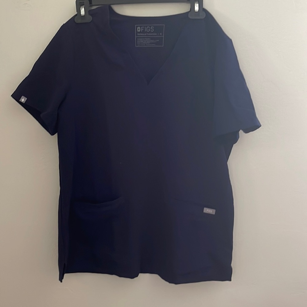 Figs navy blue scrub top